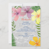 Tropisch Luau Meisjesuitje Kaart (Achterkant)