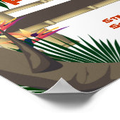 Tropisch Luau Party Tiki Bar Hut Invitation Poster (Hoek)