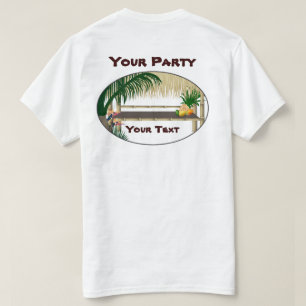 Tropisch Luau Party Tiki Hut Bar Mannen T-shirt
