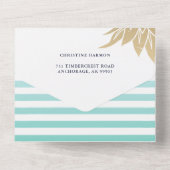 Tropisch Luau Pineapple Baby shower Diaper Raffle All In One Uitnodiging (Achterkant)