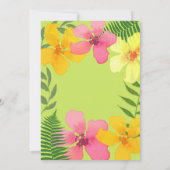 Tropisch Luau Verlovingsfeest Kaart (Achterkant)