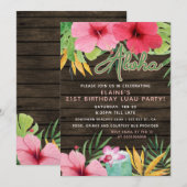 Tropisch LUAU Volwassenen Verjaardagsfeestje  Kaart (Voorkant / Achterkant)