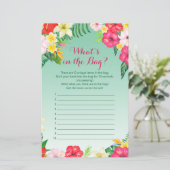 Tropisch Luau Vrijgezellenfeest Game PRINED (Staand voorkant)