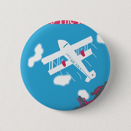 Tropisch  luchtvervoer ronde button 5,7 cm (Voorkant)