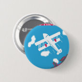 Tropisch  luchtvervoer ronde button 5,7 cm (Voorkant /achterkant)