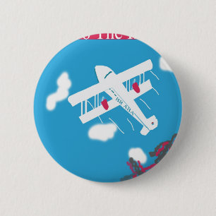 Tropisch  luchtvervoer ronde button 5,7 cm