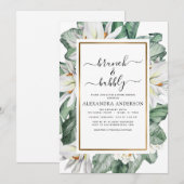 Tropisch Magnolia Brunch en Bubble Vrijgezellenfee Kaart (Voorkant / Achterkant)