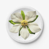 Tropisch magnolia Flower Spring Weduwen Papieren Bordje (Voorkant)