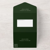 Tropisch Magnolia White Green Red alles in één kee All In One Uitnodiging (Buitenkant)