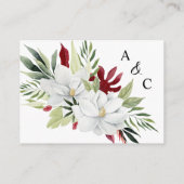 Tropisch Magnolia White Green Red Informatiekaartje (Achterkant)