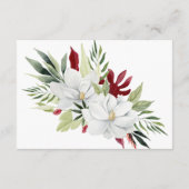 Tropisch Magnolia White Green Red Informatiekaartje (Achterkant)