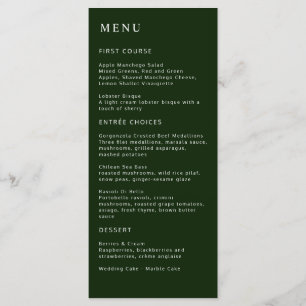 Tropisch Magnolia White Green Red Menu