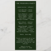 Tropisch Magnolia White Green Red Programmakaart (Achterkant)