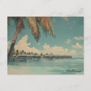 Tropisch Malediven-paradijs – luxe eiland ontsnapp Briefkaart