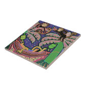 Tropisch Man in hangmat Tegeltje (Zijkant)