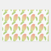 Tropisch Mango Fruit Green Sinaasappel Inpakpapier Vel (Voorkant 3)