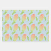 Tropisch Mango Fruit Green Sinaasappel Inpakpapier Vel (Voorkant 2)