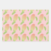 Tropisch Mango Fruit Green Sinaasappel Inpakpapier Vel (Voorkant)