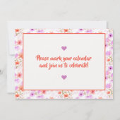 Tropisch Mango Oranje Bloem Motief Save the Date Kaart (Achterkant)