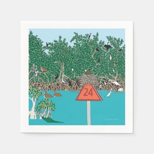 Tropisch Mangroveeiland Servet (Voorkant)