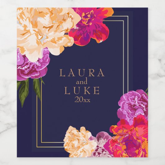 Tropisch, marinekonomisch wijn etiket (Enkel label)