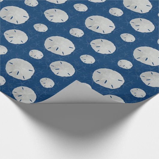 Tropisch marineslair blauw en dollair cadeaupapier (Hoek)