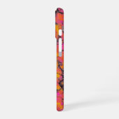 Tropisch marmeren monogram iPhone 16 hoesje (Linkerkant)