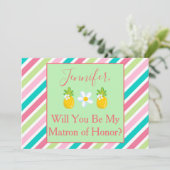 Tropisch matron van het Honor-voorstel Pineappelth Kaart (Staand voorkant)