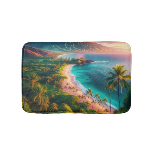Tropisch Maui-eiland paradijs Badmat (Voorkant)