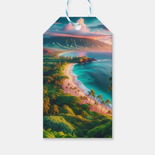 Tropisch Maui-eiland paradijs Cadeaulabel (Voorkant)