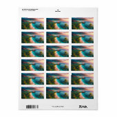 Tropisch Maui-eiland paradijs Etiket (Full Sheet)