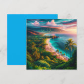 Tropisch Maui-eiland paradijs Kaart (Voorkant / Achterkant)