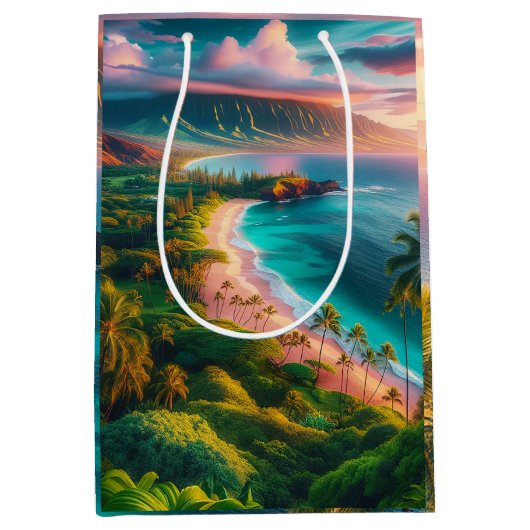 Tropisch Maui-eiland paradijs Medium Cadeauzakje (Voorkant)
