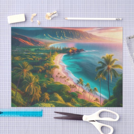 Tropisch Maui-eiland paradijs Tissuepapier (Craft)
