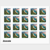 Tropisch Maui-eiland paradijs Vierkante Sticker (Vel)