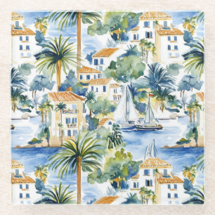 Tropisch Mediterraans Huwelijk  Glazen Onderzetter