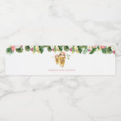 Tropisch Meisje Luiaard Baby shower Waterflesetike Waterfles Etiket (Enkel label)