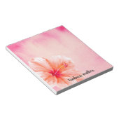 Tropisch meisje Roze Peach Hibiscus Flower Notitieblok (Schuin)