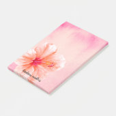Tropisch meisje Roze Peach Hibiscus Flower Post-it® Notes (Schuin)