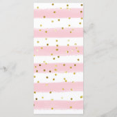 Tropisch Meisje Sloth Baby shower Menu Sjabloon (Achterkant)