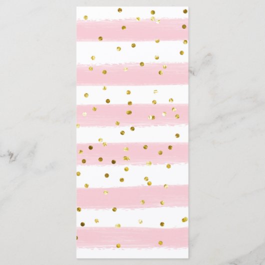 Tropisch Meisje Sloth Baby shower Menu Sjabloon (Achterkant)