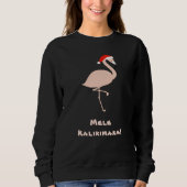 Tropisch Mele Kalikimaka Flamingo Santa Trui (Voorkant)