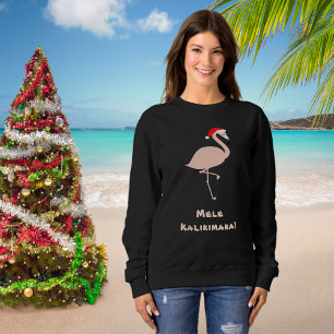 Tropisch Mele Kalikimaka Flamingo Santa Trui