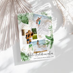 Tropisch Mele Kalikimaka kerstfoto Collage Feestdagenkaart<br><div class="desc">Verstuur familie en vrienden tropische feestbegroetingen - hawaïaanse stijl met deze luchtige botanische waterverf groene en faux gouden kerstfotocollage-kaarten. Met drie (3) van uw favoriete foto's met tropische bladeren en faux goudflorals,  de Hawaiiaanse kerstgroet "Mele Kalikimaka" in elegante kalligrafische scripttypografie,  jouw naam en het jaar.</div>