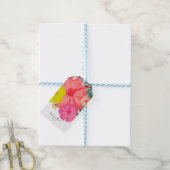 Tropisch met de hand getekend Hawaï script bruilof Cadeaulabel (Met Touw)