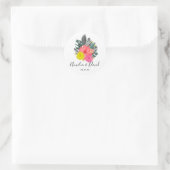 Tropisch met de hand getekend Hawaï script bruilof Ronde Sticker (Tas)