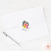Tropisch met de hand getekend Hawaï script bruilof Ronde Sticker (Envelop)