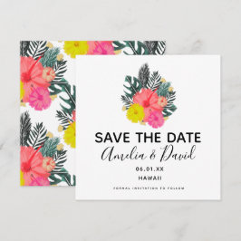 Tropisch met de hand getekende Hawaii-script 'Save