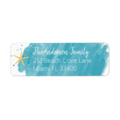 Tropisch met de hand uitgelijnd Typografieadres Etiket (Voorkant)