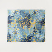 Tropisch metallisch blauw gele-olievloeistof wandkleed (Voorkant (horizontaal))